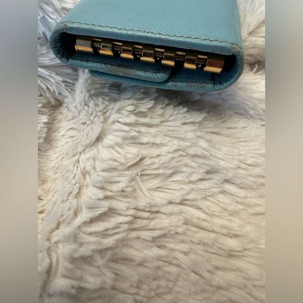 Vintage Chanel Teal Caviar Leather 6-Key Holder & Card Wallet - 2003, Rare Color - Picture 15 of 15